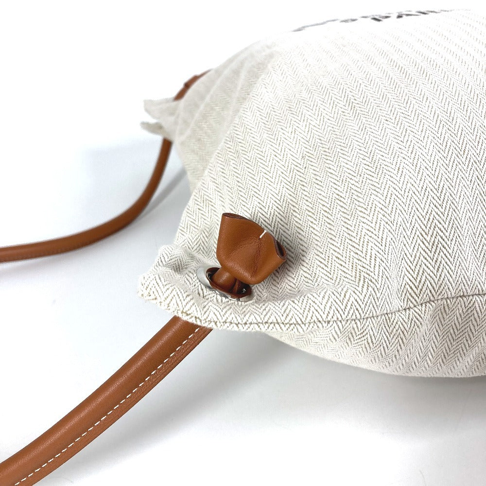 HERMES ロゴ サック アリーヌ MM サックアリーヌMM カバン リュックサック トワルシェブロン ユニセックス ベージュ