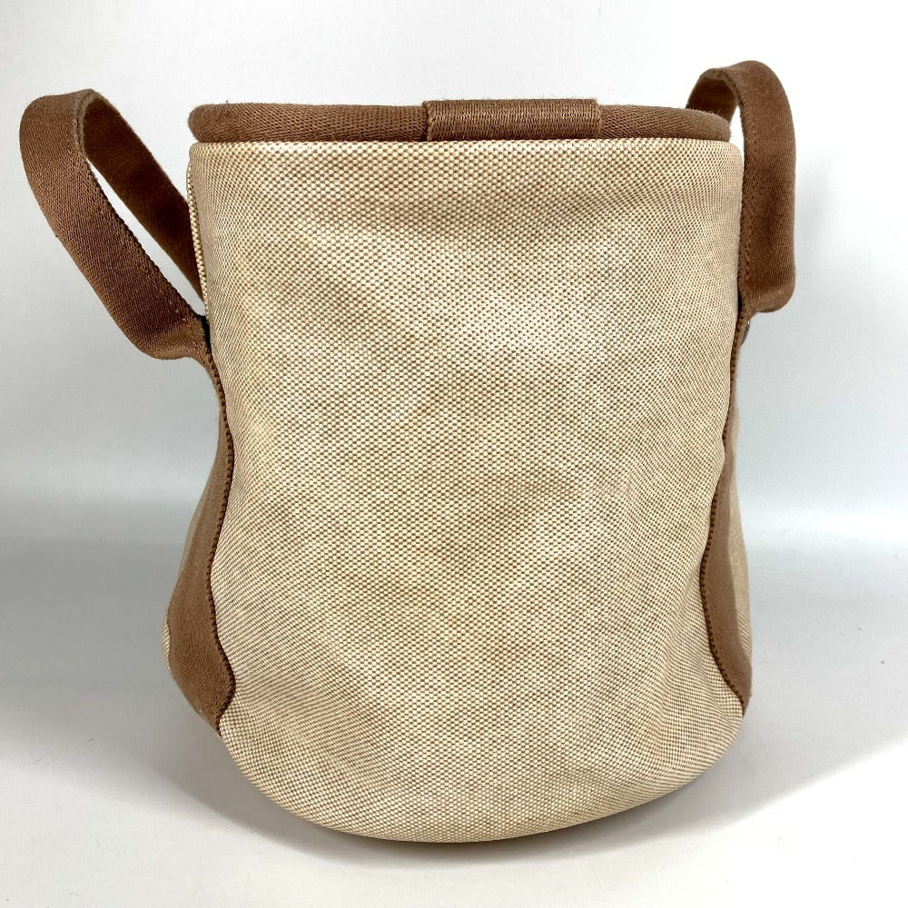 HERMES サック・ア・ビシェット ビシェット カバン バスケット バケツ ばけつ インテリア ハンドバッグ コーティングキャンバス ユニセックス ベージュ