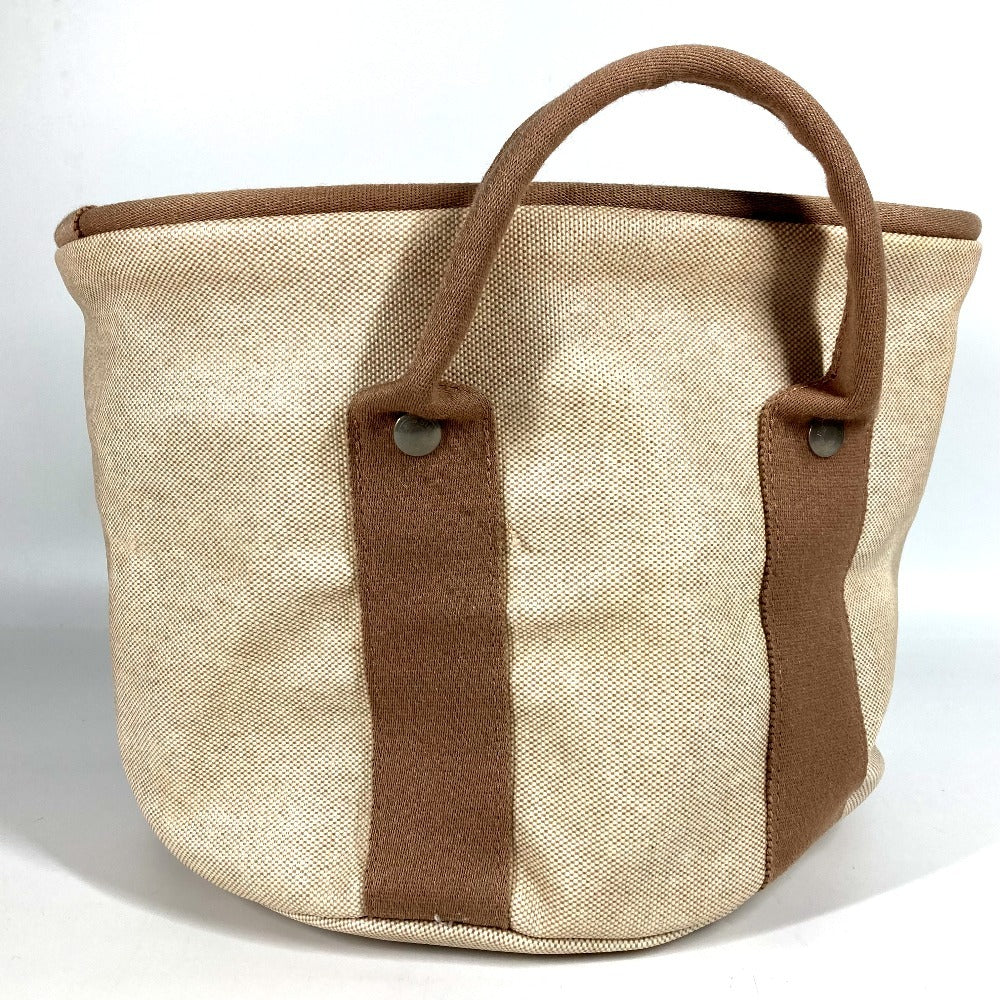 HERMES サック・ア・ビシェット ビシェット カバン バスケット バケツ ばけつ インテリア ハンドバッグ コーティングキャンバス ユニセックス ベージュ