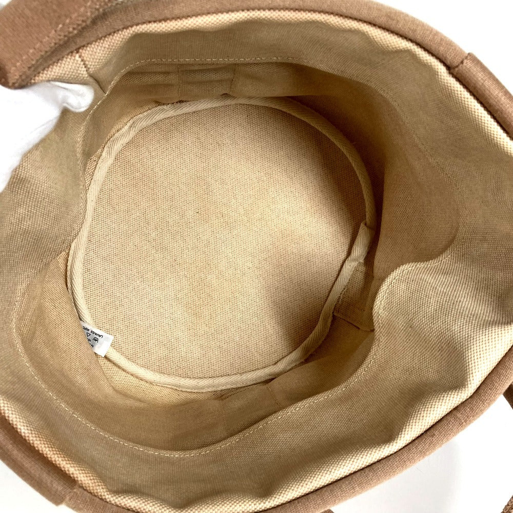 HERMES サック・ア・ビシェット ビシェット カバン バスケット バケツ ばけつ インテリア ハンドバッグ コーティングキャンバス ユニセックス ベージュ