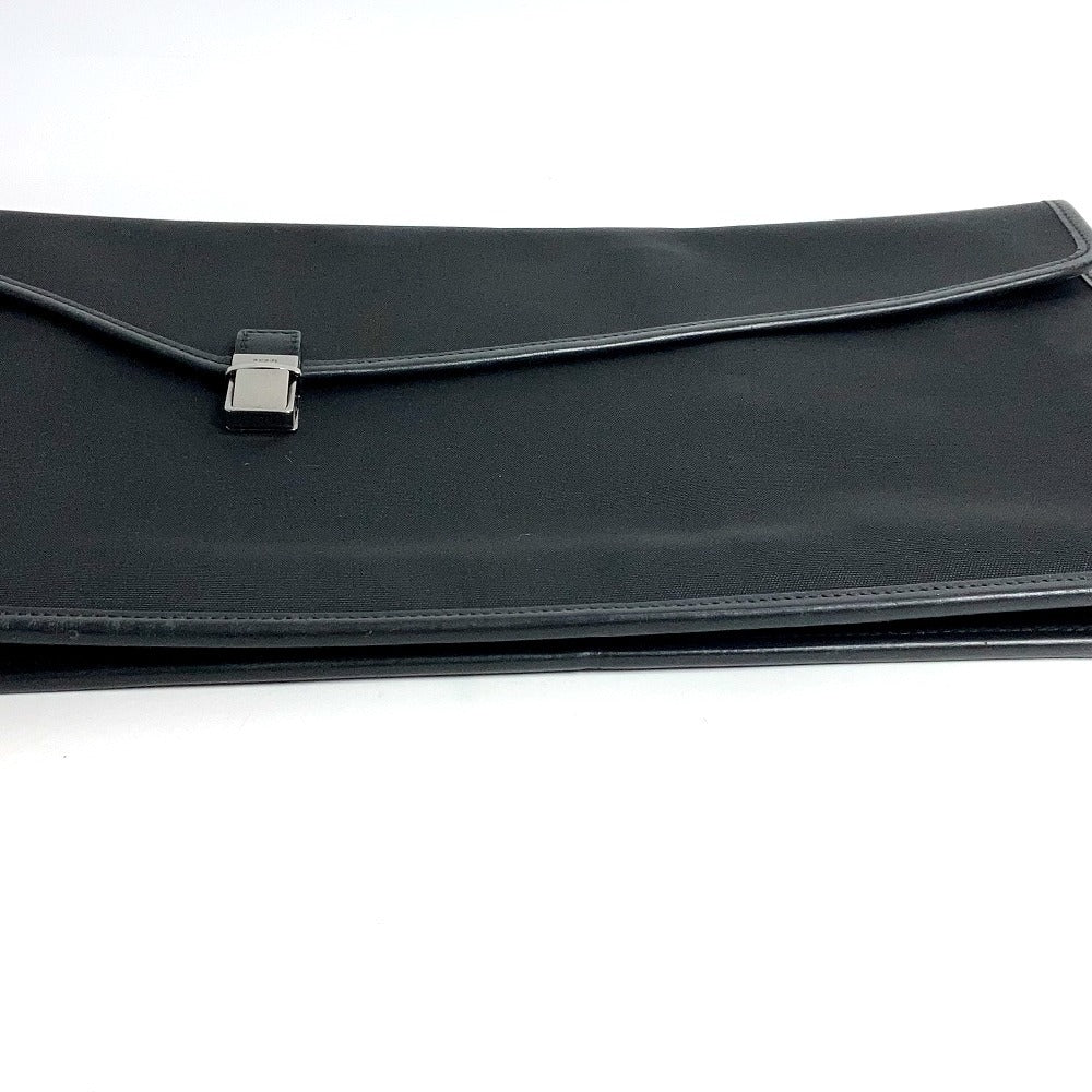 GUCCI 108841 Logo Bag Pouch Second Bag Document Bag Clutch Bag Nylon/Leather Unisex Black