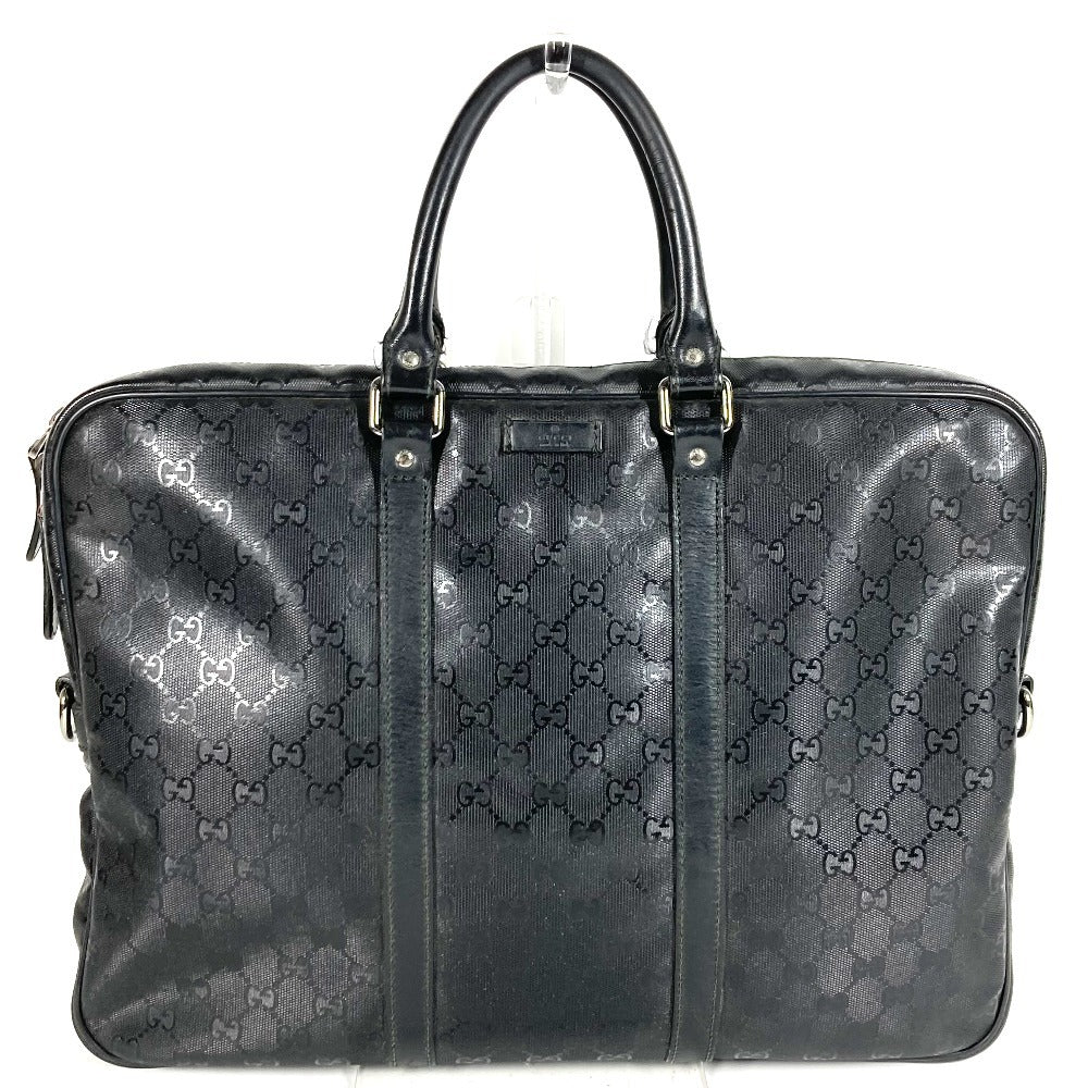 GUCCI 201480 GG Imprime Logo Tote Bag, Handbag, Document Bag, Business Bag, GG Imprime, Unisex, Black