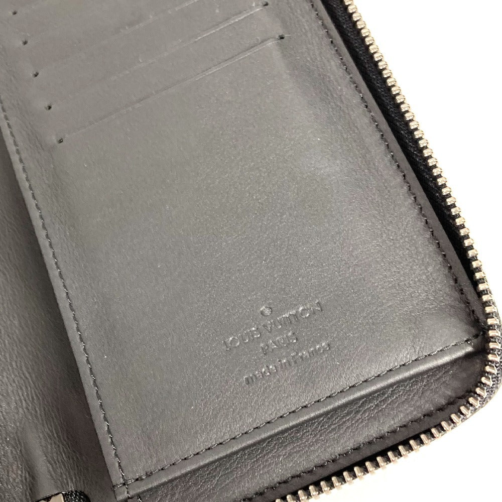 LOUIS VUITTON N63548 Damier Infini Zippy Wallet Vertical Long Wallet Round Zipper Long Wallet Damier Infini Leather Unisex Onyx Black