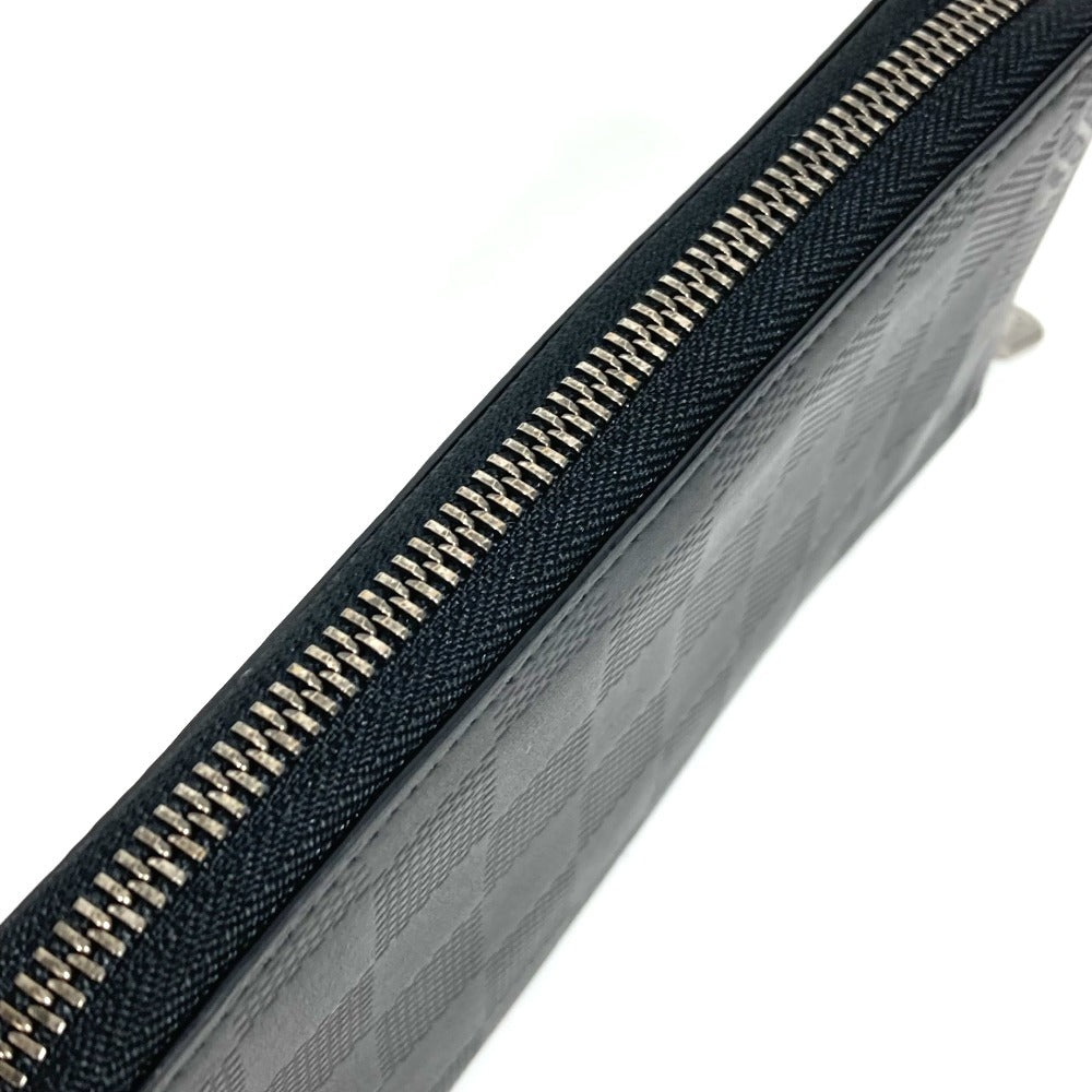 LOUIS VUITTON N63548 Damier Infini Zippy Wallet Vertical Long Wallet Round Zipper Long Wallet Damier Infini Leather Unisex Onyx Black