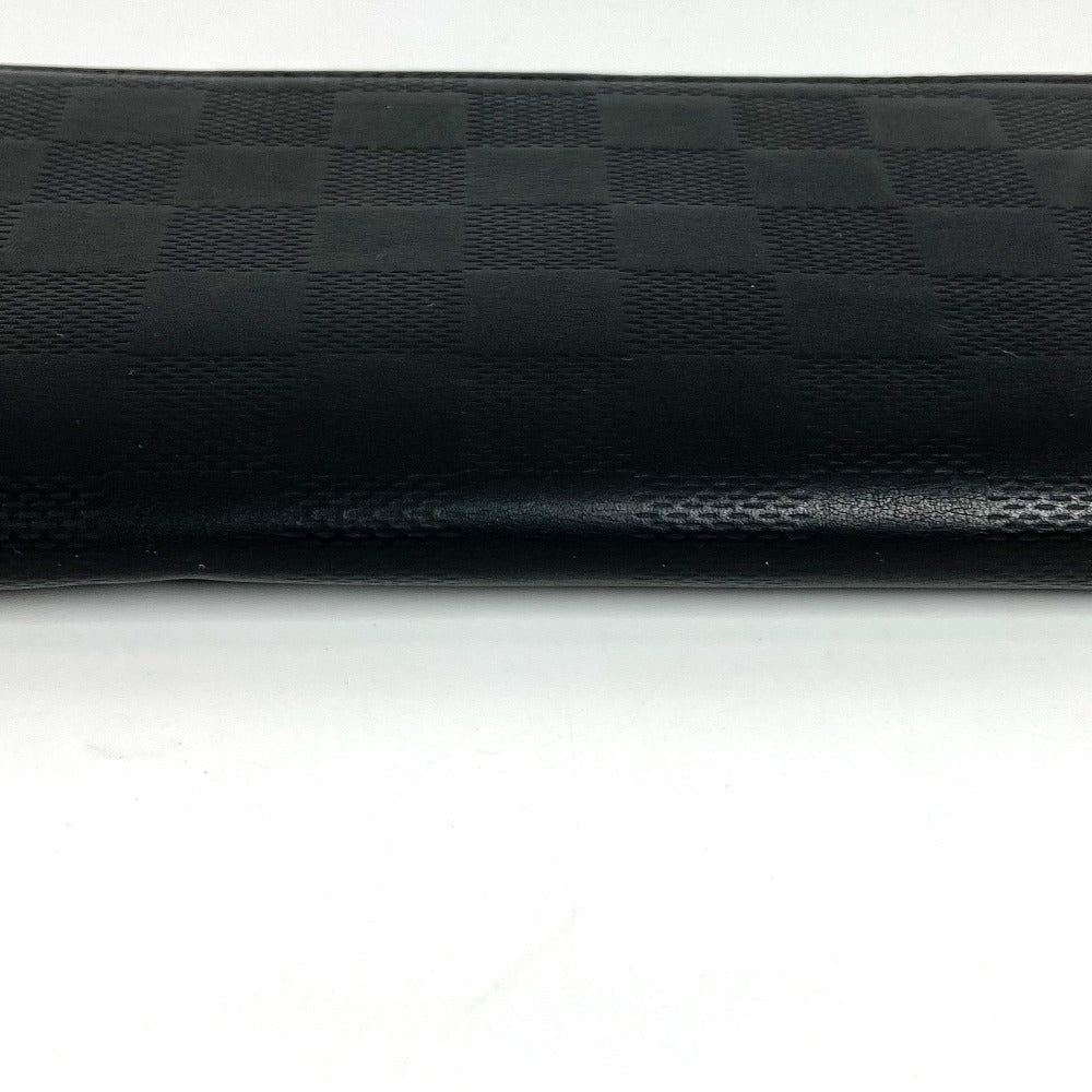 LOUIS VUITTON N63548 Damier Infini Zippy Wallet Vertical Long Wallet Round Zipper Long Wallet Damier Infini Leather Unisex Onyx Black