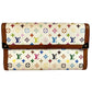 LOUIS VUITTON M92659 Monogram Multicolore Porte Tresor International Long Wallet, Tri-fold, Monogram Multicolore Canvas, Unisex, White