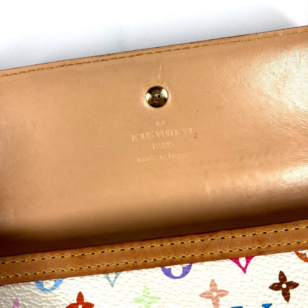 LOUIS VUITTON M92659 Monogram Multicolore Porte Tresor International Long Wallet, Tri-fold, Monogram Multicolore Canvas, Unisex, White