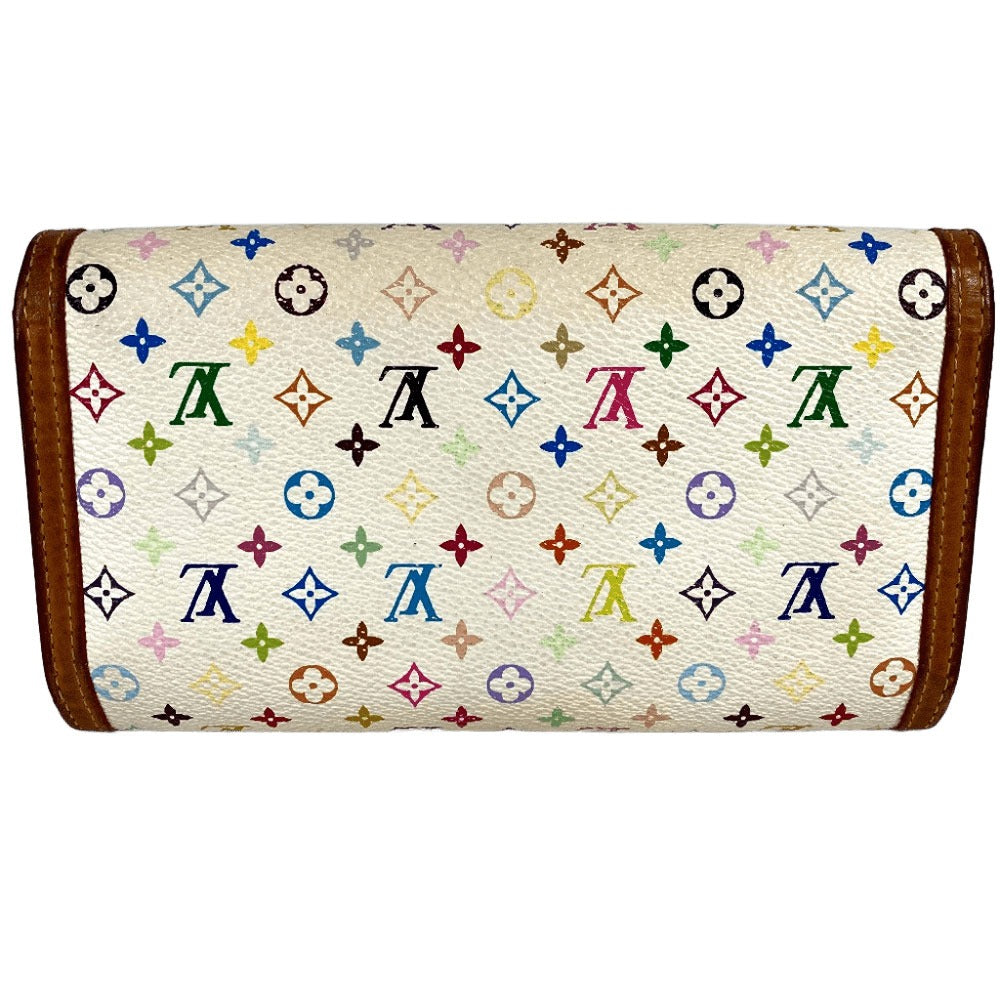 LOUIS VUITTON M92659 Monogram Multicolore Porte Tresor International Long Wallet, Tri-fold, Monogram Multicolore Canvas, Unisex, White