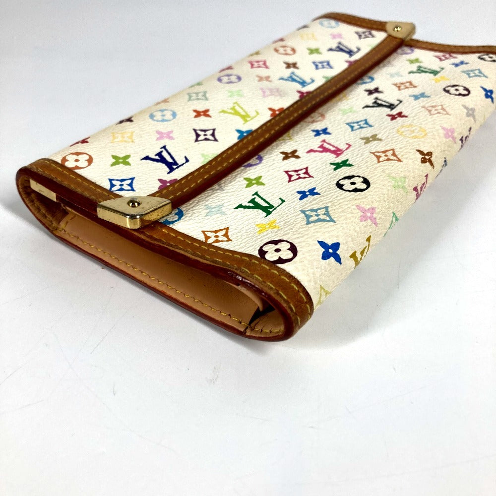 LOUIS VUITTON M92659 Monogram Multicolore Porte Tresor International Long Wallet, Tri-fold, Monogram Multicolore Canvas, Unisex, White