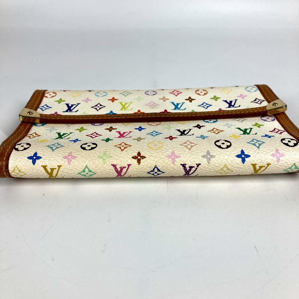 LOUIS VUITTON M92659 Monogram Multicolore Porte Tresor International Long Wallet, Tri-fold, Monogram Multicolore Canvas, Unisex, White