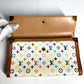 LOUIS VUITTON M92659 Monogram Multicolore Porte Tresor International Long Wallet, Tri-fold, Monogram Multicolore Canvas, Unisex, White