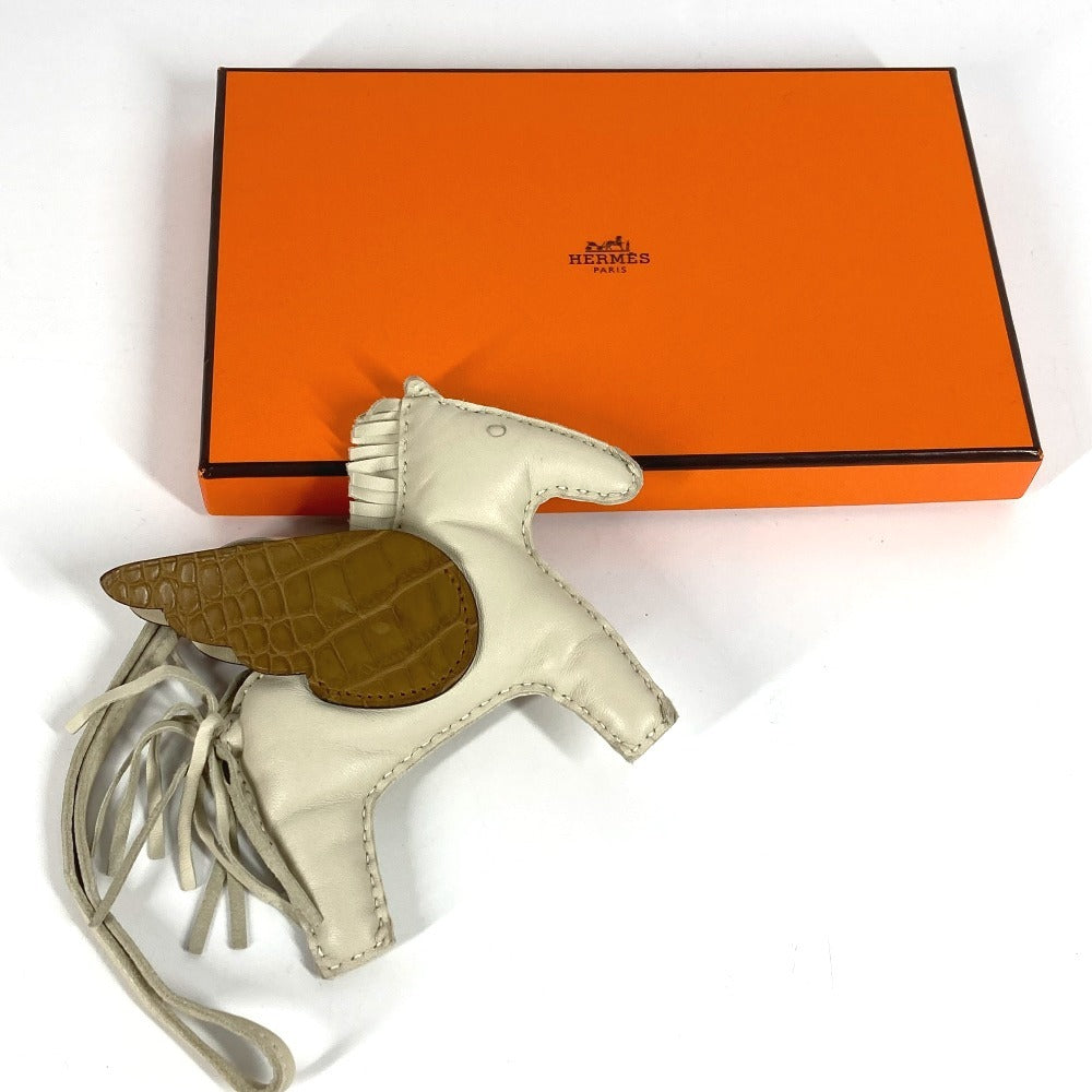 HERMES ロデオ ペガサス タッチ MM バッグチャーム 馬 チャーム アニョーミロ ユニセックス クレ/クラフト ホワイト系 - brandshop-reference