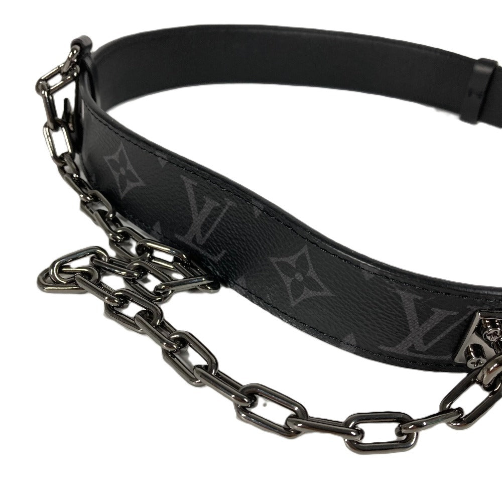LOUIS VUITTON M0179V モノグラムエクリプス サンチュールシグネチャーチェーン35MM チェーン ベルト モノグラムエクリプスキャンバス メンズ ブラック