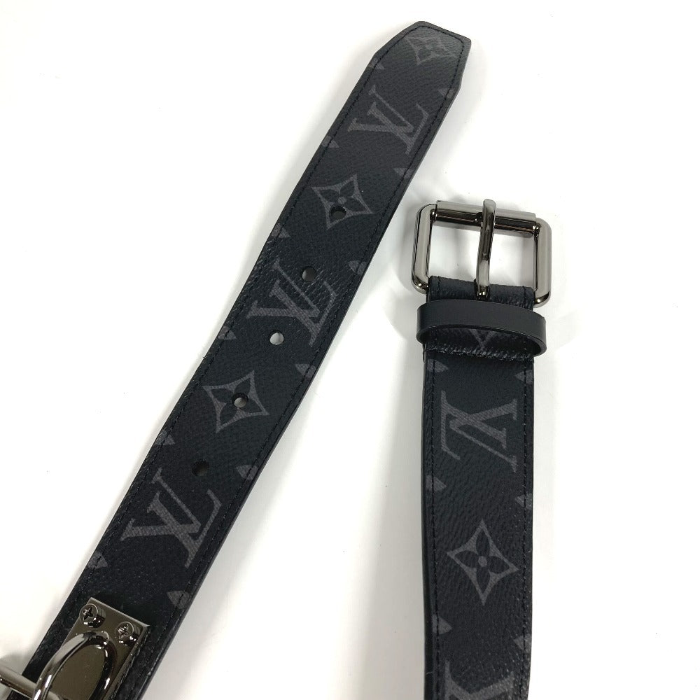 LOUIS VUITTON M0179V モノグラムエクリプス サンチュールシグネチャーチェーン35MM チェーン ベルト モノグラムエクリプスキャンバス メンズ ブラック