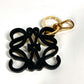 LOEWE C821232X06 Logo Anagram Charm (Calf Leather) Bag Charm Keychain, Unisex, Yellow