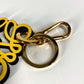LOEWE C821232X06 Logo Anagram Charm (Calf Leather) Bag Charm Keychain, Unisex, Yellow