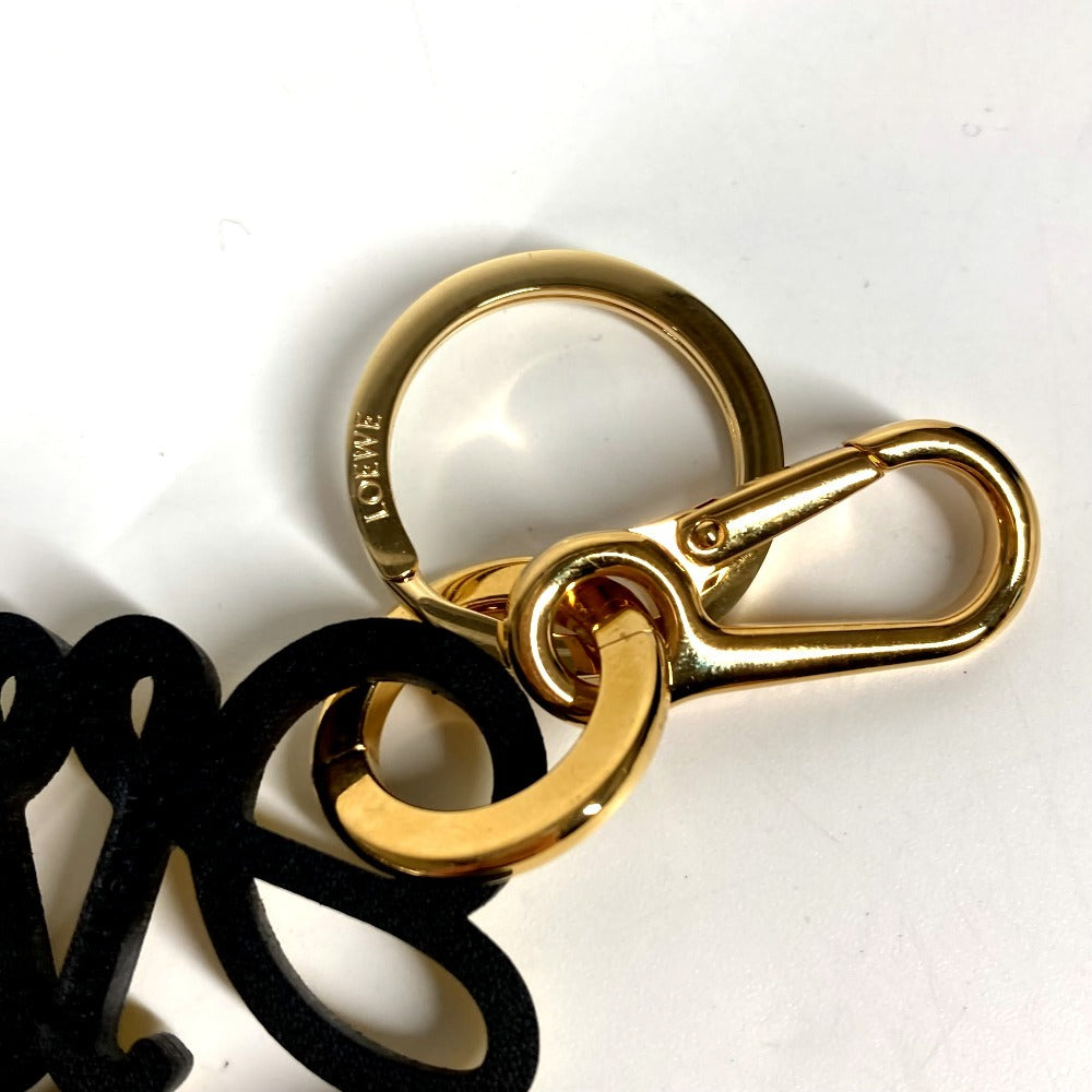 LOEWE C821232X06 Logo Anagram Charm (Calf Leather) Bag Charm Keychain, Unisex, Yellow