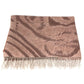 HERMES Tiger Animal Fringe Plaid Blanket, Cashmere, Unisex, Brown