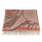 HERMES Tiger Animal Fringe Plaid Blanket, Cashmere, Unisex, Brown