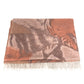 HERMES Tiger Animal Fringe Plaid Blanket, Cashmere, Unisex, Brown