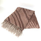 HERMES Tiger Animal Fringe Plaid Blanket, Cashmere, Unisex, Brown