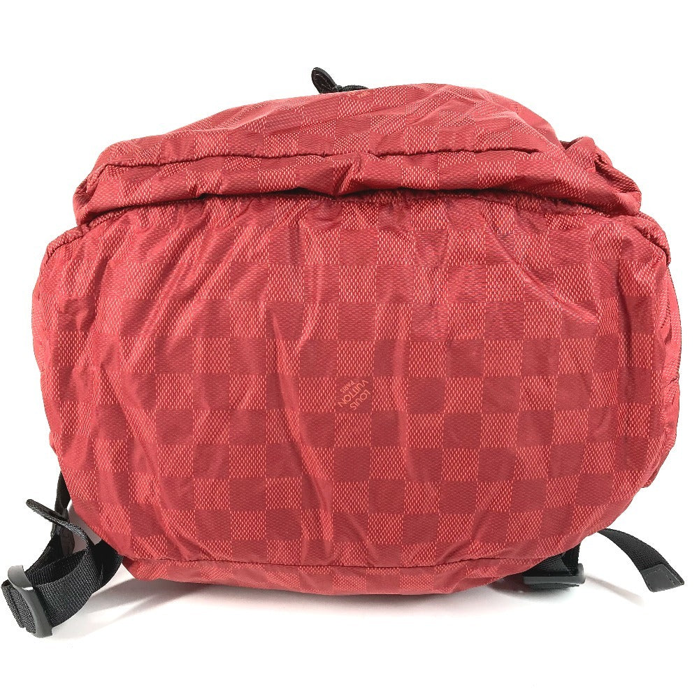 LOUIS VUITTON ダミエ・アバンチュール アヴァンチュール ライトパック カバン リュック 収納 ポーチ 折り畳み リュックサック ナイロン ユニセックス レッド