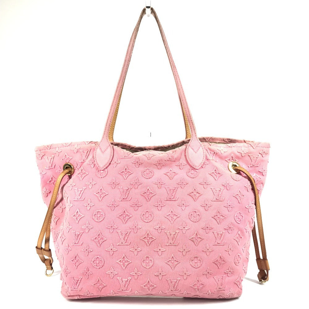 LOUIS VUITTON M40834 モノグラム・ストーン ネヴァーフルMM カバン 肩掛け トートバッグ ショルダーバッグ レザー/キャンバス レディース ローズ ピンク
