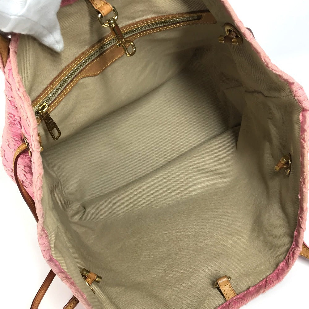 LOUIS VUITTON M40834 モノグラム・ストーン ネヴァーフルMM カバン 肩掛け トートバッグ ショルダーバッグ レザー/キャンバス レディース ローズ ピンク