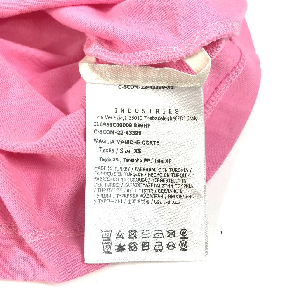 MONCLER logo MAGLIA MANICHE CORTE short-sleeved crew neck T-shirt in pink.