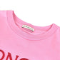 MONCLER logo MAGLIA MANICHE CORTE short-sleeved crew neck T-shirt in pink.