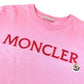MONCLER logo MAGLIA MANICHE CORTE short-sleeved crew neck T-shirt in pink.
