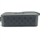 GUCCI 725341 GG Supreme Cutout Interlocking G Crossbody Pochette Shoulder Bag in GG Supreme Canvas, Unisex, Gray