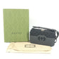 GUCCI 725341 GG Supreme Cutout Interlocking G Crossbody Pochette Shoulder Bag in GG Supreme Canvas, Unisex, Gray