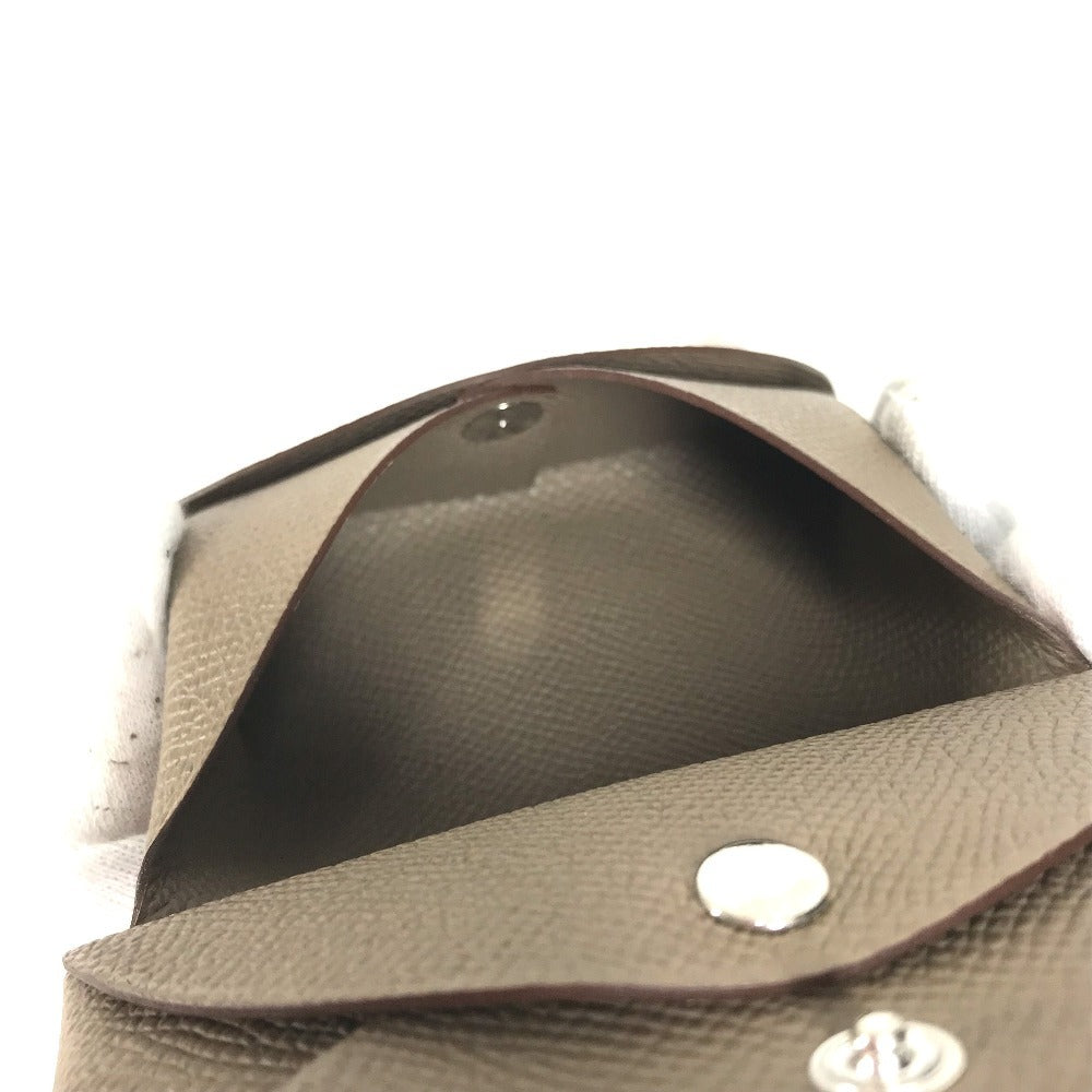 HERMES Calvi Duo Bifold Wallet, Card Case, Coin Purse, Wallet, Business Card Holder, Pass Case, Coin Case, Epson, Unisex, Etoupe, Beige