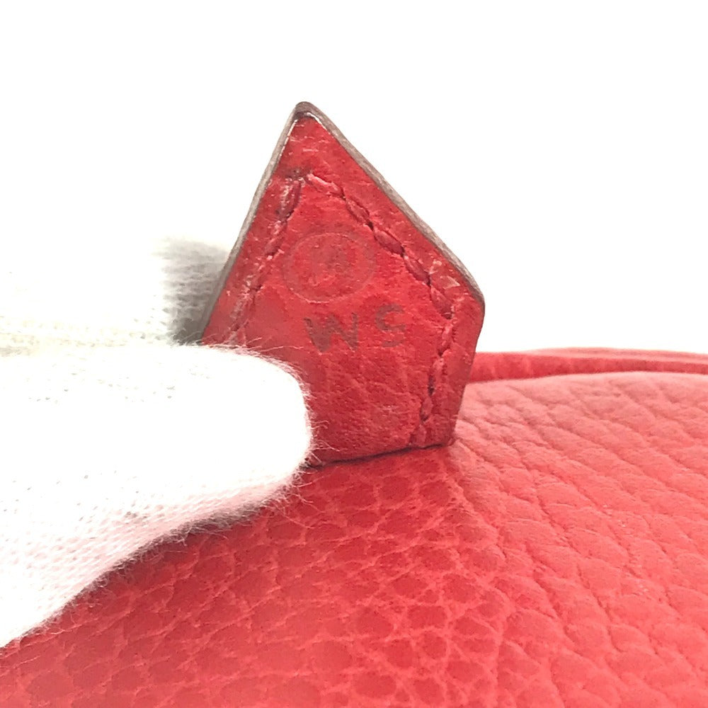 HERMES Vintage Mini ARD Mini Boston Bag, Ardennes Cylindrical Handbag, Women's, Red