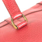 HERMES Vintage Mini ARD Mini Boston Bag, Ardennes Cylindrical Handbag, Women's, Red