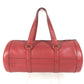 HERMES Vintage Mini ARD Mini Boston Bag, Ardennes Cylindrical Handbag, Women's, Red