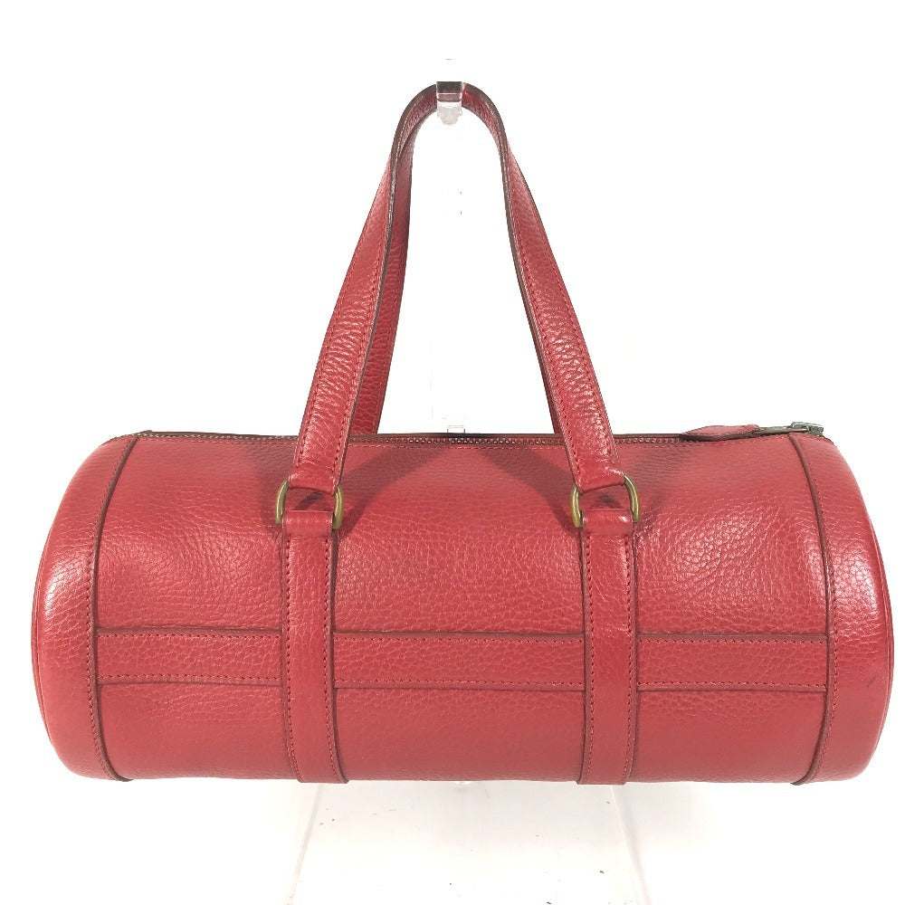 HERMES Vintage Mini ARD Mini Boston Bag, Ardennes Cylindrical Handbag, Women's, Red