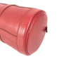 HERMES Vintage Mini ARD Mini Boston Bag, Ardennes Cylindrical Handbag, Women's, Red