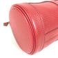 HERMES Vintage Mini ARD Mini Boston Bag, Ardennes Cylindrical Handbag, Women's, Red