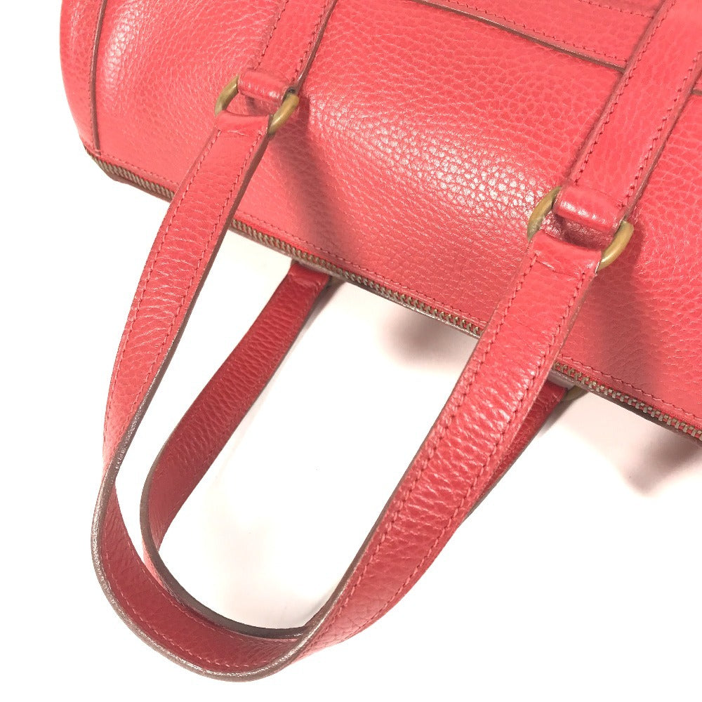 HERMES Vintage Mini ARD Mini Boston Bag, Ardennes Cylindrical Handbag, Women's, Red