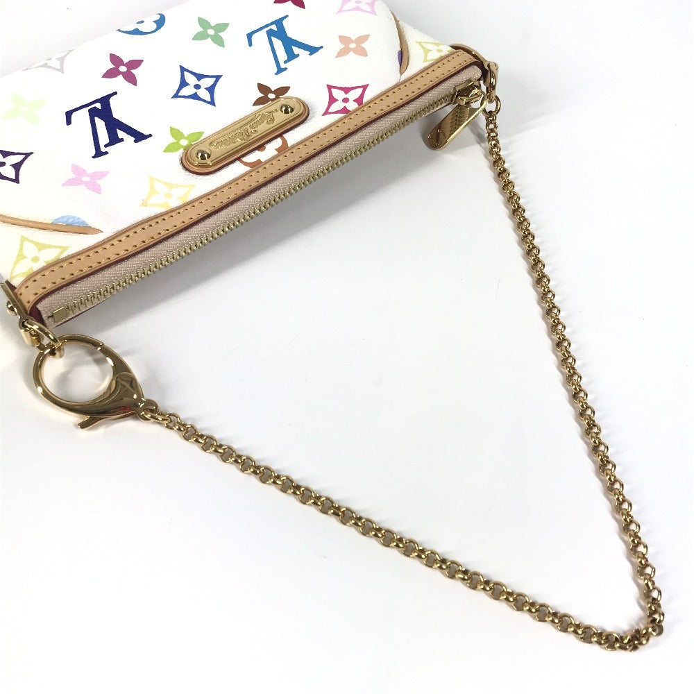 LOUIS VUITTON M60096 Monogram Multicolore Pochette Mila MM, chain accessory pouch, handbag, shoulder bag, Monogram Multicolore canvas, unisex, blanc white