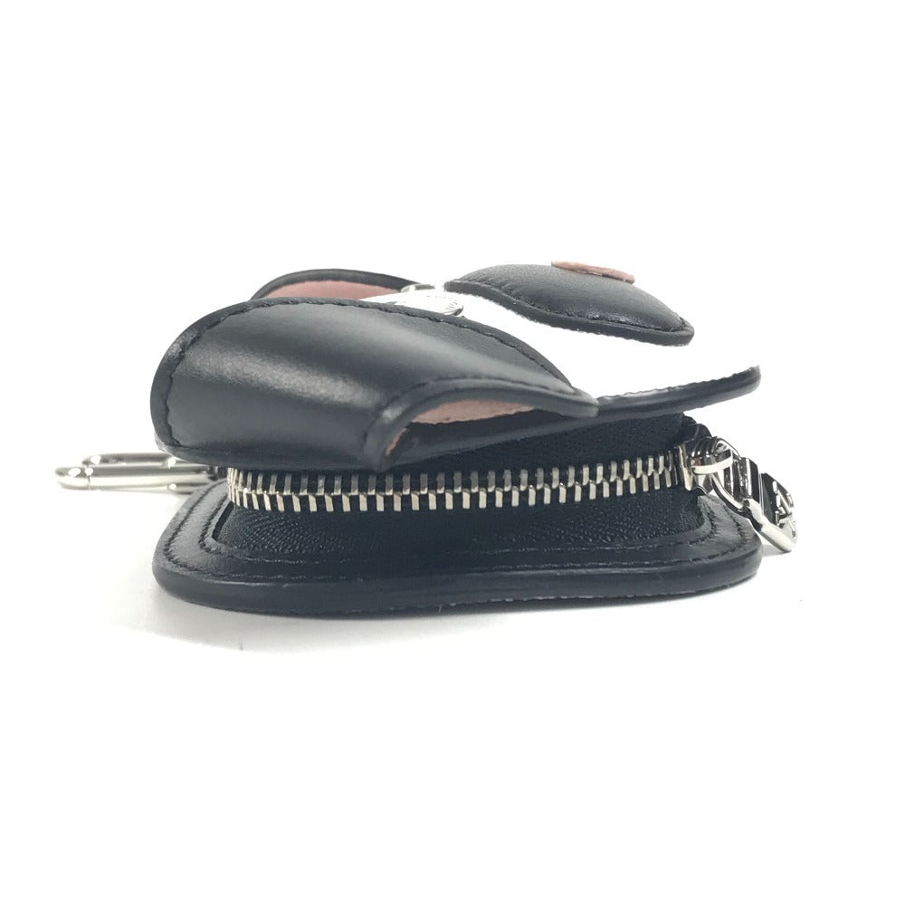 LOUIS VUITTON M02273 Monogram LV Dog Bag Charm. Wallet, pouch, keychain, bag charm, coin purse. Monogram canvas, unisex, blanc white.