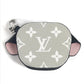 LOUIS VUITTON M02273 Monogram LV Dog Bag Charm. Wallet, pouch, keychain, bag charm, coin purse. Monogram canvas, unisex, blanc white.