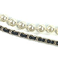CHANEL B21S CC Coco Mark Matelasse Bag Chain with Faux Pearl Long Necklace, Metallic, Gold, Women's
