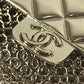 CHANEL B21S CC Coco Mark Matelasse Bag Chain with Faux Pearl Long Necklace, Metallic, Gold, Women's