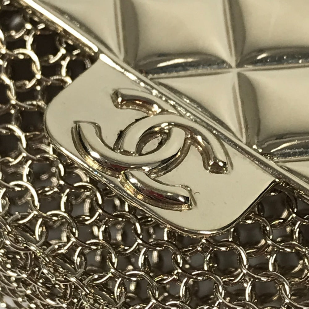 CHANEL B21S CC Coco Mark Matelasse Bag Chain with Faux Pearl Long Necklace, Metallic, Gold, Women's