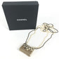 CHANEL B21S CC Coco Mark Matelasse Bag Chain with Faux Pearl Long Necklace, Metallic, Gold, Women's