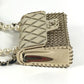 CHANEL B21S CC Coco Mark Matelasse Bag Chain with Faux Pearl Long Necklace, Metallic, Gold, Women's