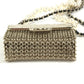 CHANEL B21S CC Coco Mark Matelasse Bag Chain with Faux Pearl Long Necklace, Metallic, Gold, Women's